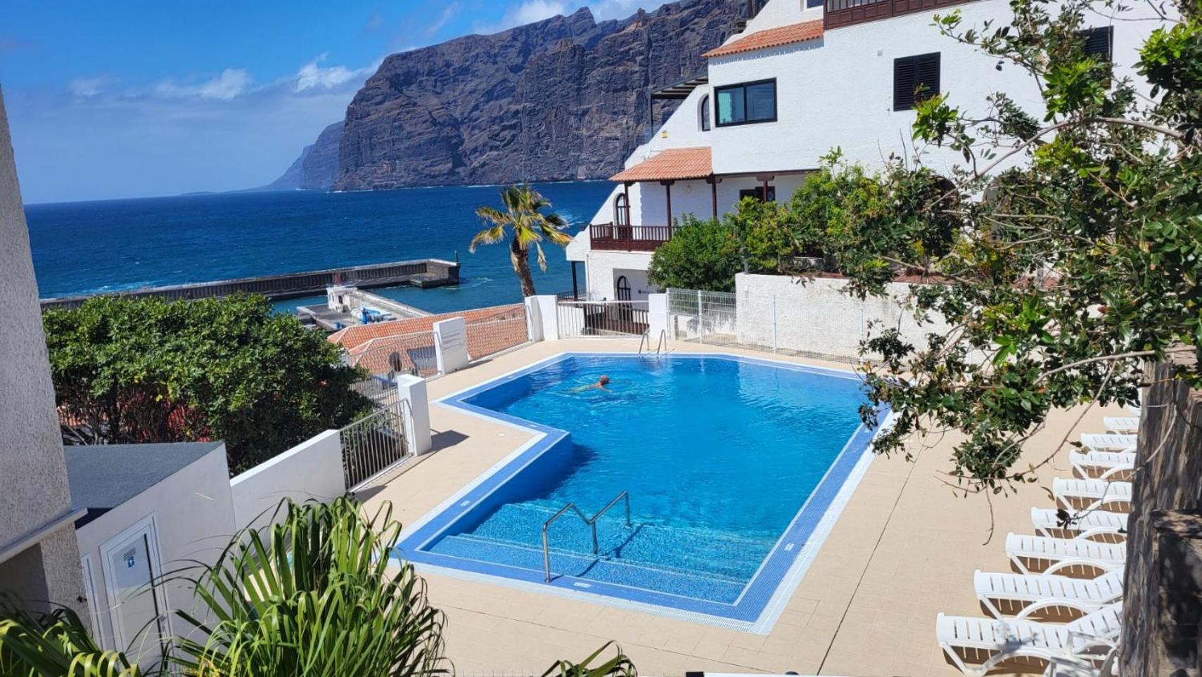Apartment Mit Sonnenterrasse Und Panorama - Meerblick, 5 Min. Von Hafen + Strand Acantilado de los Gigantes Εξωτερικό φωτογραφία